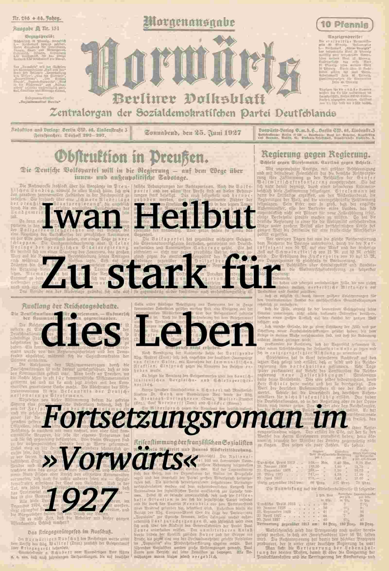Zu stark für dies Leben 封面